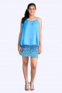 Sequin Shining Mini Skirt in Blue