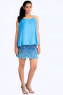 Sequin Shining Mini Skirt in Blue