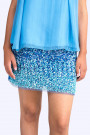 Sequin Shining Mini Skirt in Blue