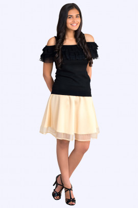 Siste's Charme Circle Skrt with Silk Bottom Line