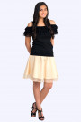 Siste's Charme Circle Skrt with Silk Bottom Line