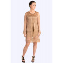 Diana Luxurious 100& Silk Organza Duster Coat SISTE'S ITALY Sienna Brown