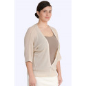Plus Size Woman Light & Shining Short Cardigan MORE BY SISTE'S Silver Latte