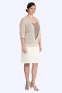 Everyday Elegance Light and Shining Short Cardigan in Beige