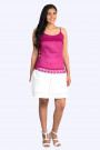 Lovely Romantic Linen Top In Pink