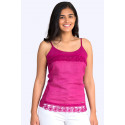 Lovely Romantic Linen Top Pink NO-NA