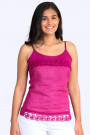 Lovely Romantic Linen Top In Pink