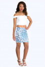 Cleopatra Mini Skirt With Blue Sequins 