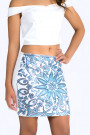 Cleopatra Mini Skirt With Blue Sequins 