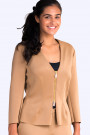 Wardrobe Essential Short Jacket Zip Closing in Brown