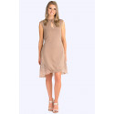 Exquisite Designer Cotton Sequin Dress SISTE'S ITALY Cappuccino