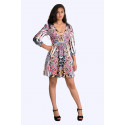 Simply Gorgeous Designer Print Dress Empire Waist MAYENTL PARIS
