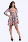 Simply Gorgeous Printed Mini Dress With Empire Waist