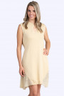 Exquisite Designer Cotton Sequin Dress In Beige
