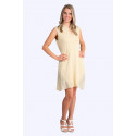 Exquisite Designer Cotton Sequin Dress SISTE'S ITALY Beige