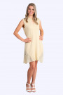 Exquisite Designer Cotton Sequin Dress In Beige