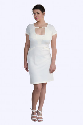 Style at Work Pearl White Midi Dress