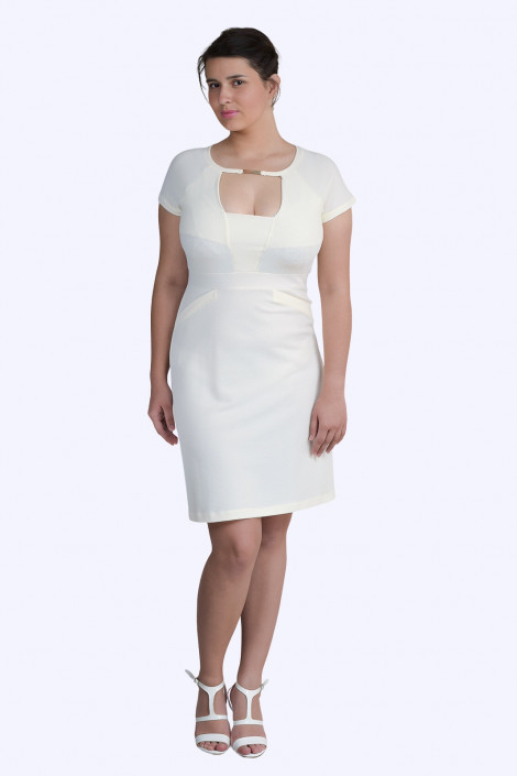 Style at Work Pearl White Midi Dress