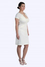 Style at Work Pearl White Midi Dress
