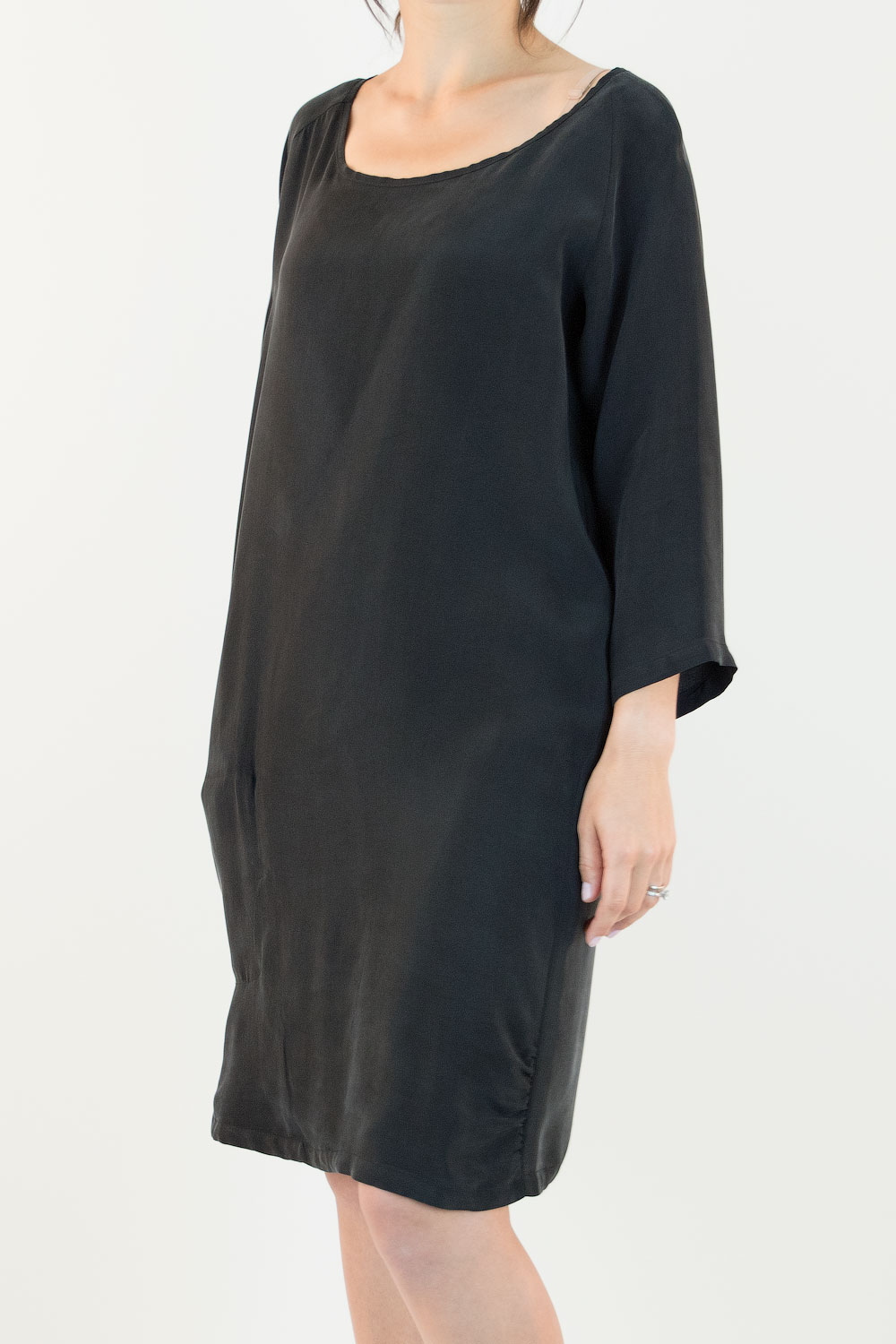 Tunic Designer Dress Asymetric Pocket SISTE'S ITALY Black - CLADDIO