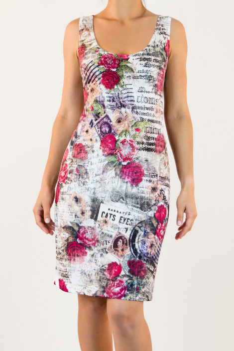 One Day in Paris Printed Bodycon Dress