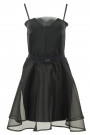 Diana Chic Slip Dress with Silk Skirt in Black