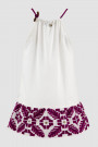 Designer's Embroidery Cotton Top With Spagetti Straps