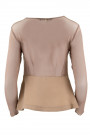 Siste's Cupro Jacket With Sheer Sleeves And Back