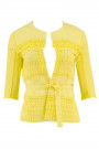 Lovely Romantic Linen Jacket in Yellow 