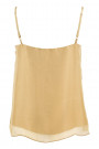 Elegant Silk Top with Spaghetti Straps in Gold