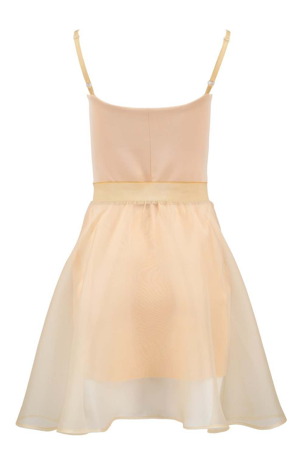 Diana Chic Slip Dress with Silk Skirt in Quartz Beige