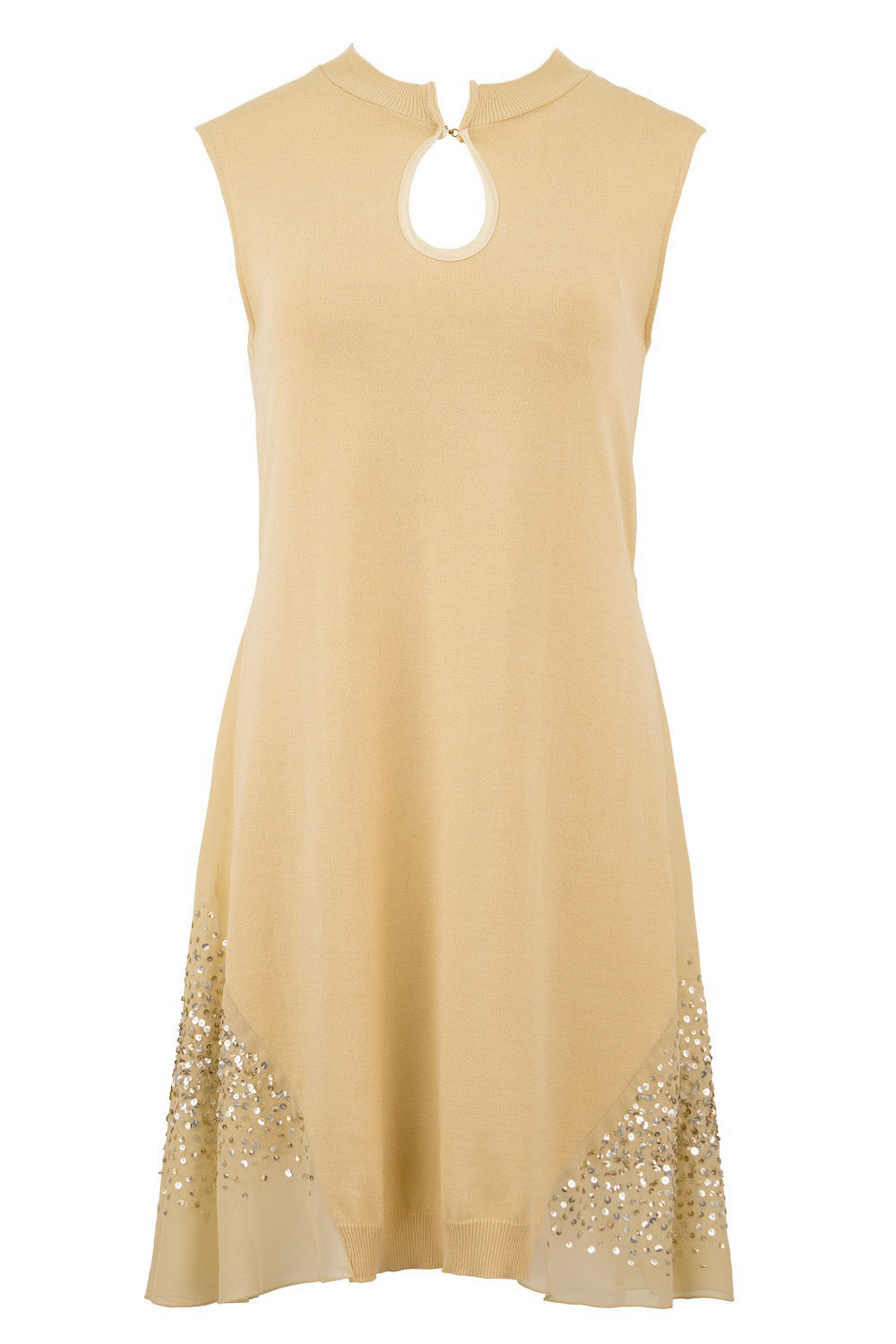 robe a sequin beige