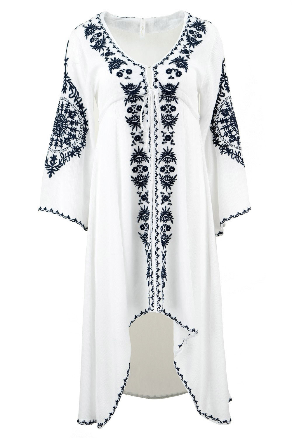 Love Summer Embroidered Cotton Tunic
