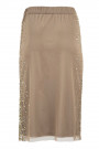 New Pearl in Town Sequined Lace Skirt in Brown